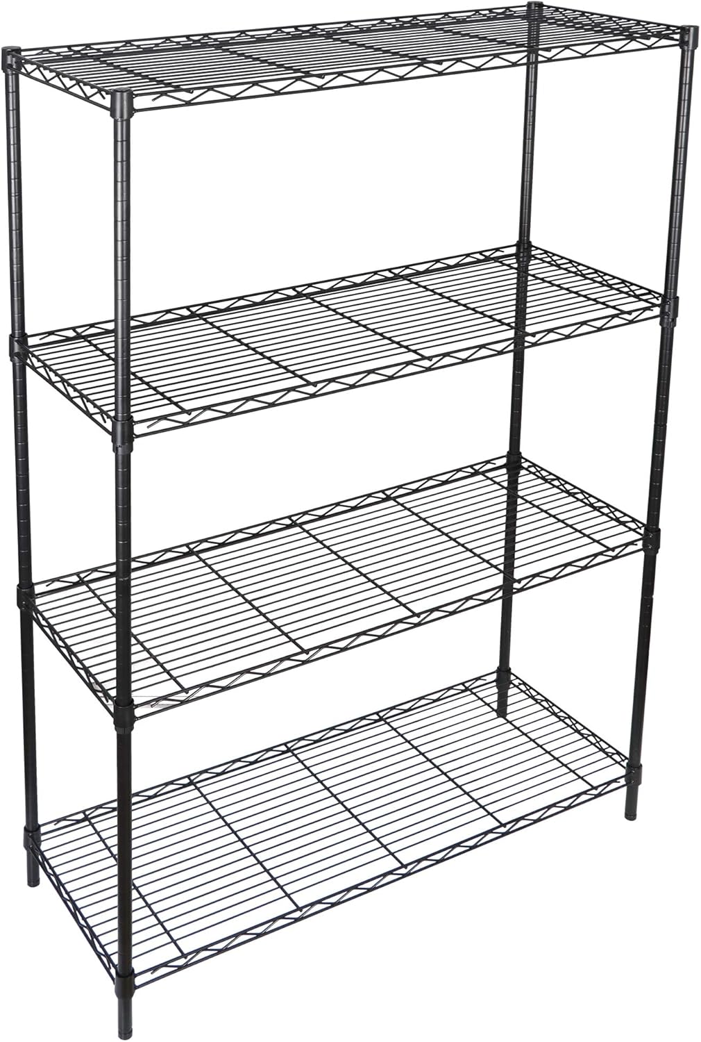 Super deal Black 4-Shelf Heavy Duty Storage Wire Shelving Unit for  Restaurant Garage Pantry Kitchen Garage Rack (36L x 14W x 54H)