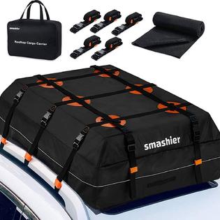 Smashier Car Rooftop Cargo Carrier Bag 16 Cubic Ft Roof Bag 100 Waterproof Military Grade Nylon Cordura Fabric Heavy Duty Zipper N