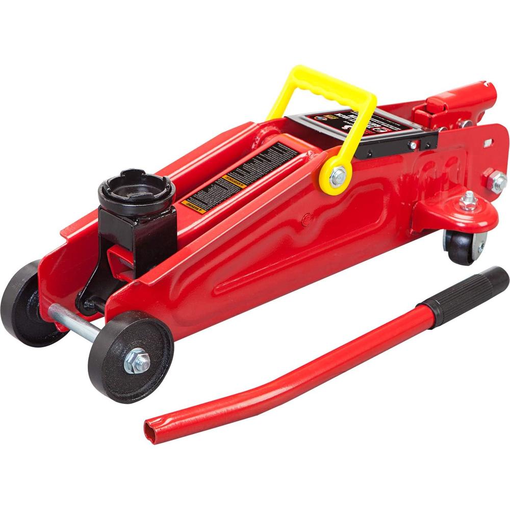 TORIN BIG RED T820014S  Hydraulic Trolley Service/Floor Jack with Blow Mold Carrying Storage Case, 1.5 Ton (3,000 lb) Capacity, Red