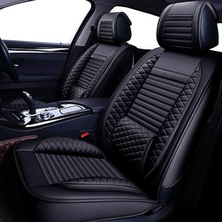 OASIS AUTO Leather Car Seat Covers, Faux Leatherette Automotive Vehicle