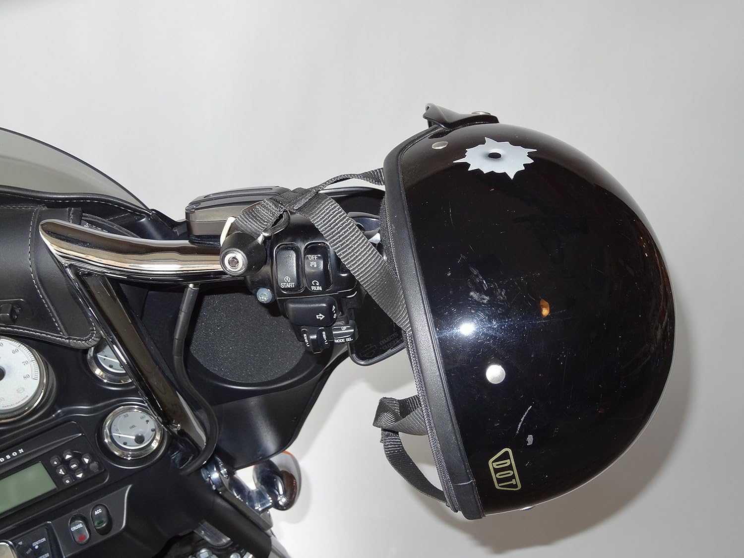 Generic Lidlox 2001 B Handle Bar Mount Helmet Lock Single For Harley Davidson Black