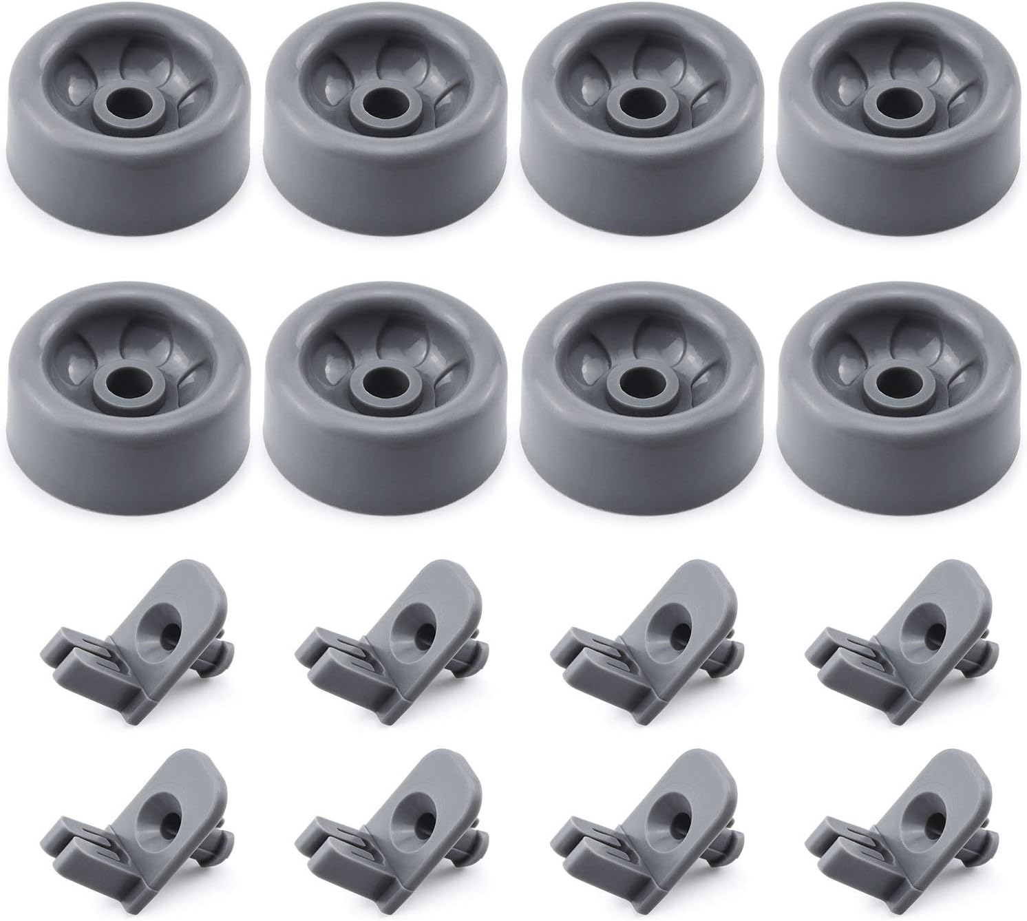 Romalon WD35X21041 Dishwasher Wheels Lower Dishrack Roller Axle Kit WD12X10136 WD12X10277 Replacement for GE Profile Lower Rack Kit 8PC