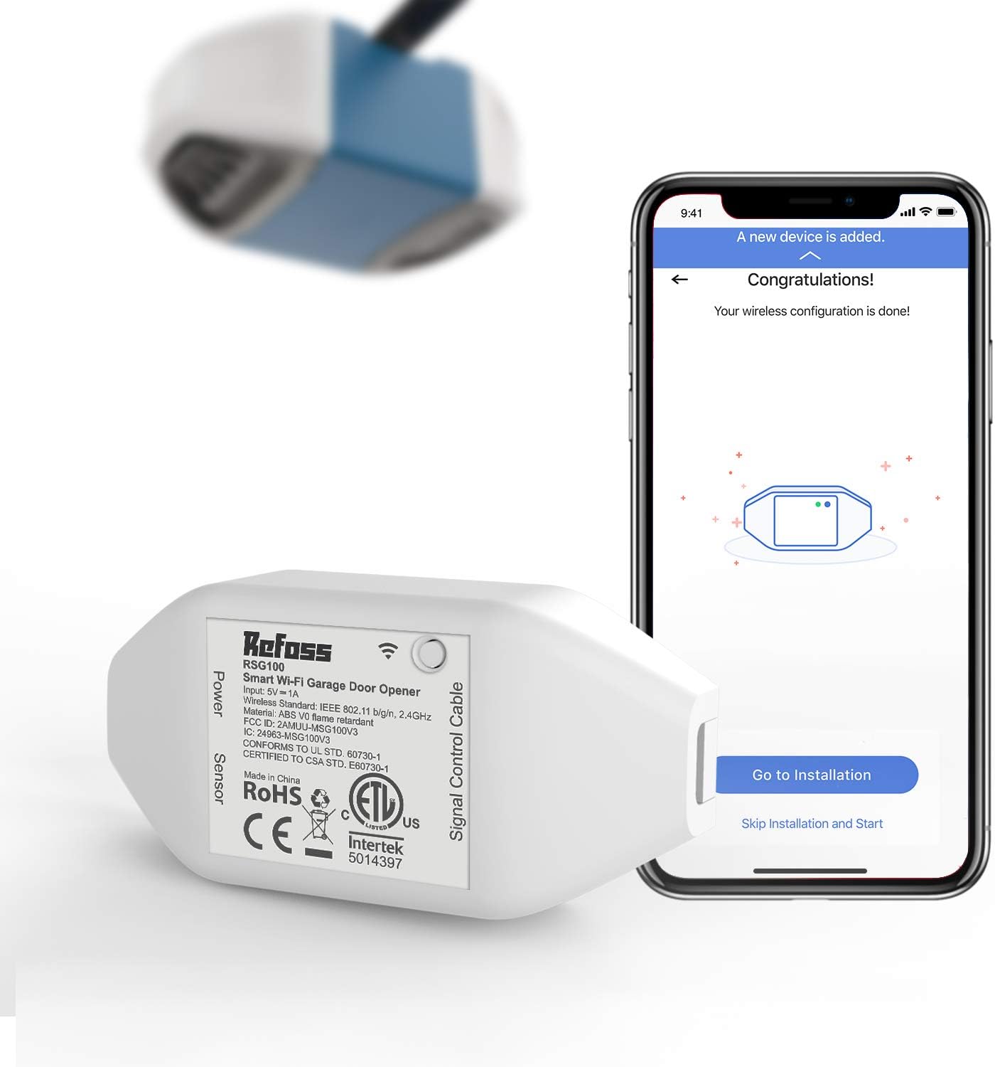 Refoss Smart Wi Fi Garage Door Opener App Control Compatible With Alexa Google Assistant No Hub Needed White Wi Fi Garage Door Opener App, Does Wifi Affect Garage Door Openers