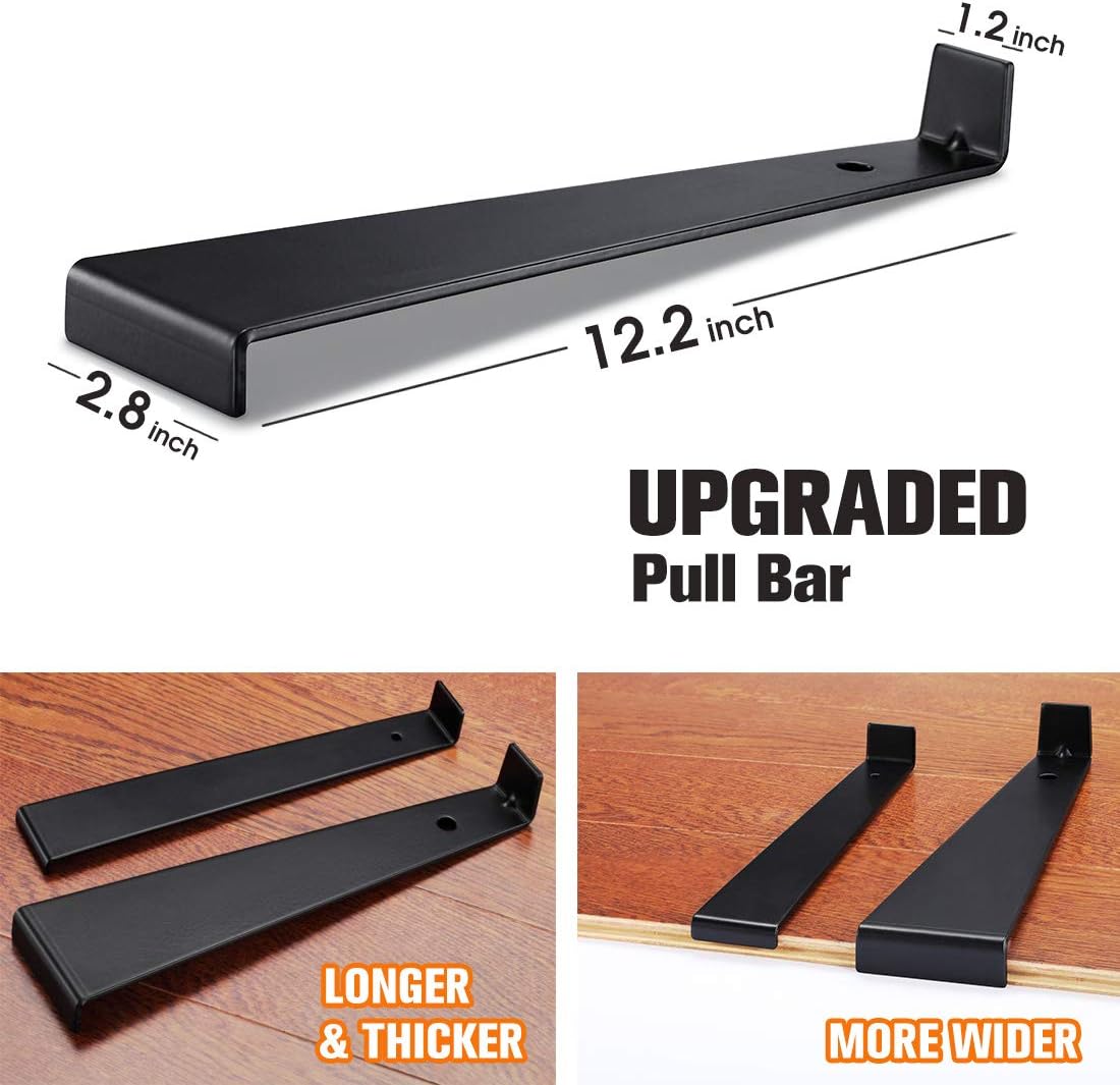REXBETI Laminate Wood Flooring Installation Kit with Solid Tapping Block, Long and Wider Pull Bar, Reinforced Double-Faced Mallet and 4