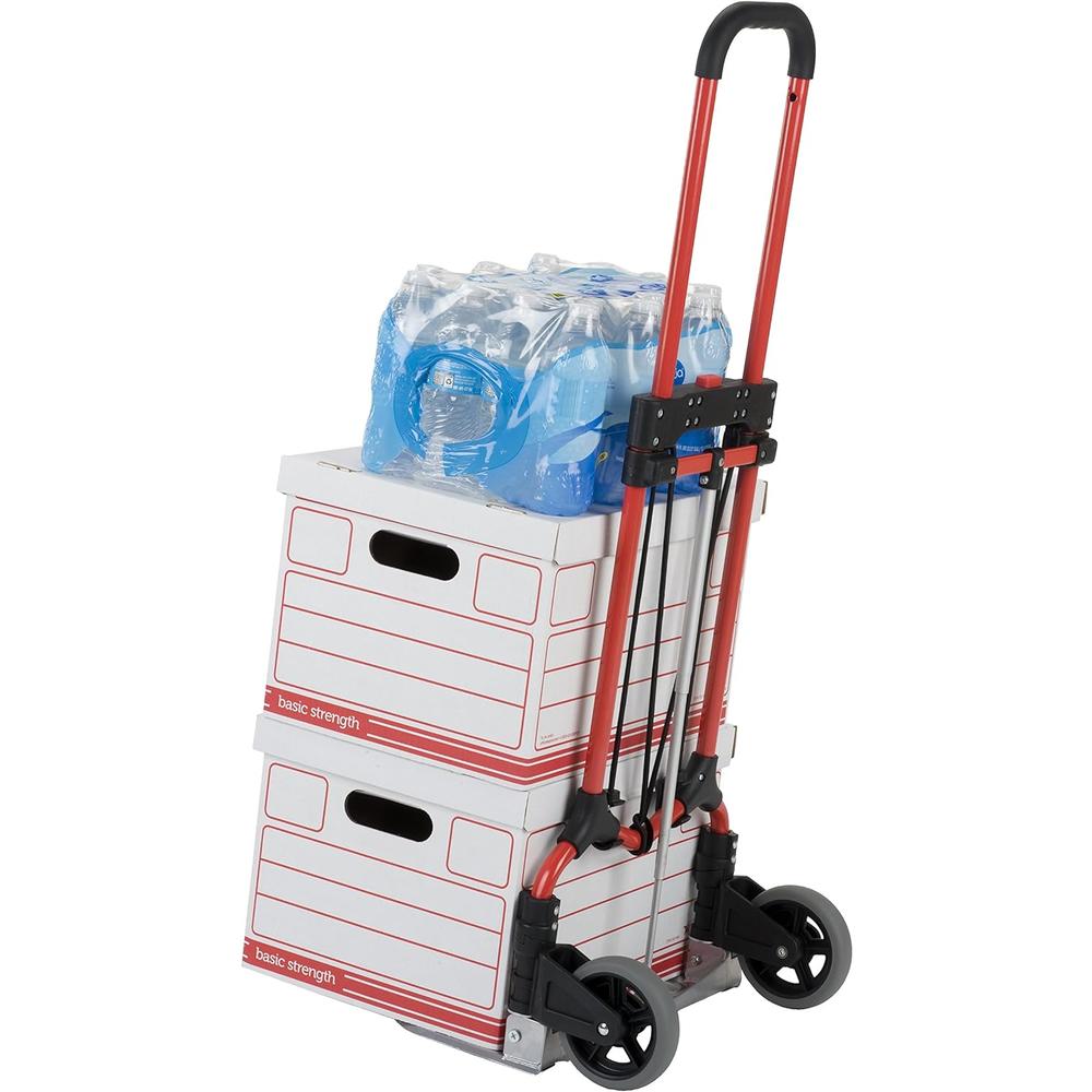 Welcom Products, Inc Magna Cart S-RS Personal MCI Folding Steel Hand Truck, Red/Silver