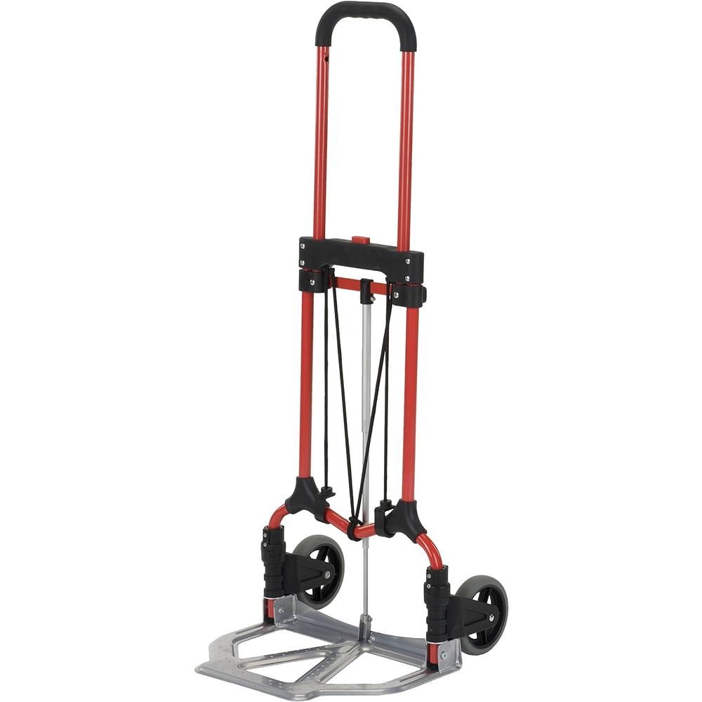 Welcom Products, Inc Magna Cart S-RS Personal MCI Folding Steel Hand Truck, Red/Silver