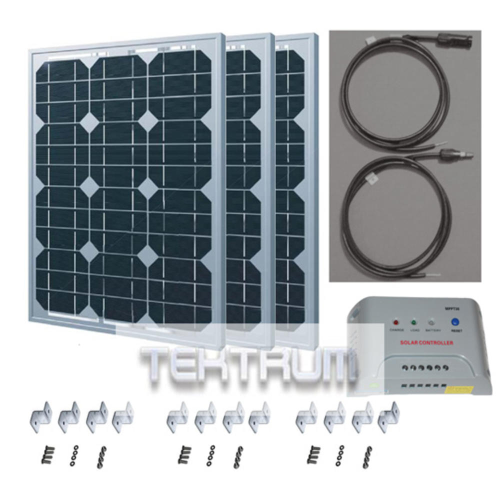 Tektrum Universal 90 watt 90w 36v Solar Panel Battery Charger Kit for Golf Cart - Save Electricity Bill, Emergency