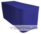 TEKTRUM 6' FT LONG FITTED TABLE DJ JACKET COVER FOR TRADE SHOW - Thick/Heavy Duty/Durable Fabric - ROYAL BLUE COLOR