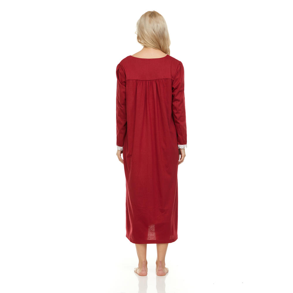 Lati Fashion 672 Women Long Sleeve Female Nightgown Sleep Dress Nightshirt
