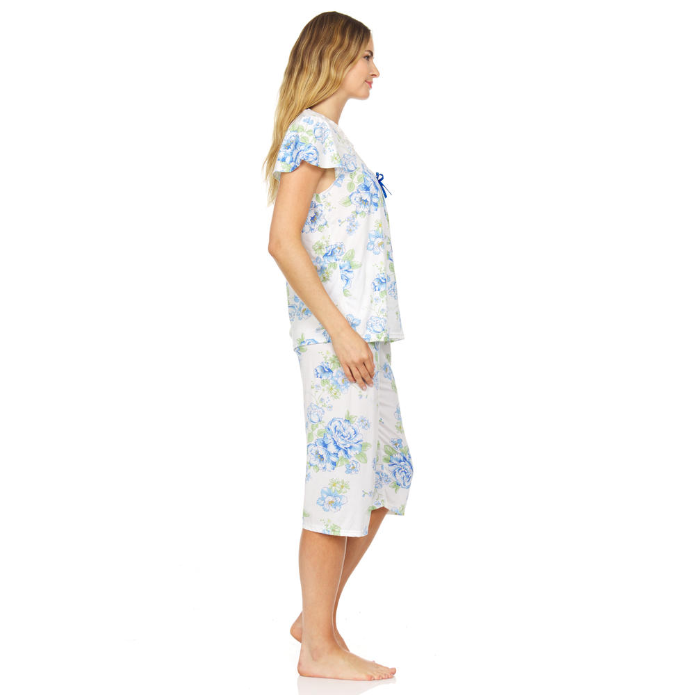 Lati Fashion 812C Womens Capri Set Sleepwear Pajamas Woman Sleep Nightshirt
