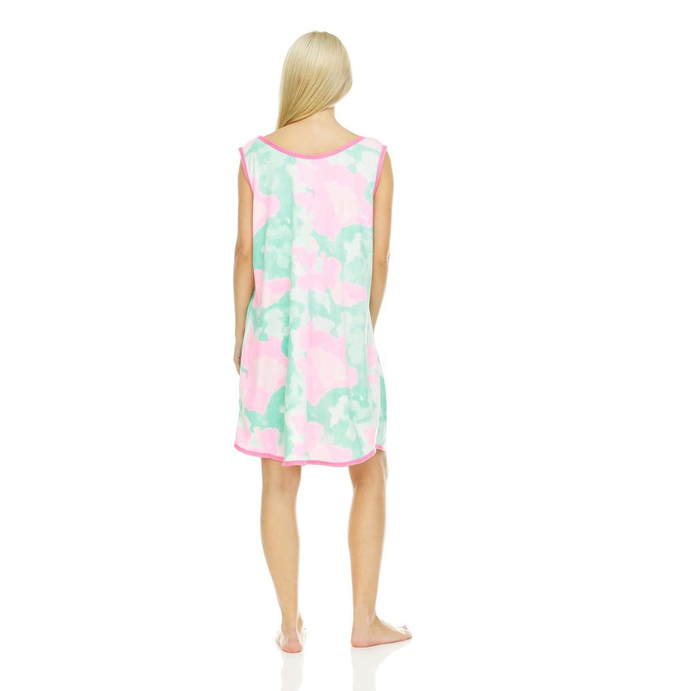 Lati Fashion 5041 Women Night Gown Sleeveless Sleepwear Pajamas Woman Sleep Nightshirt