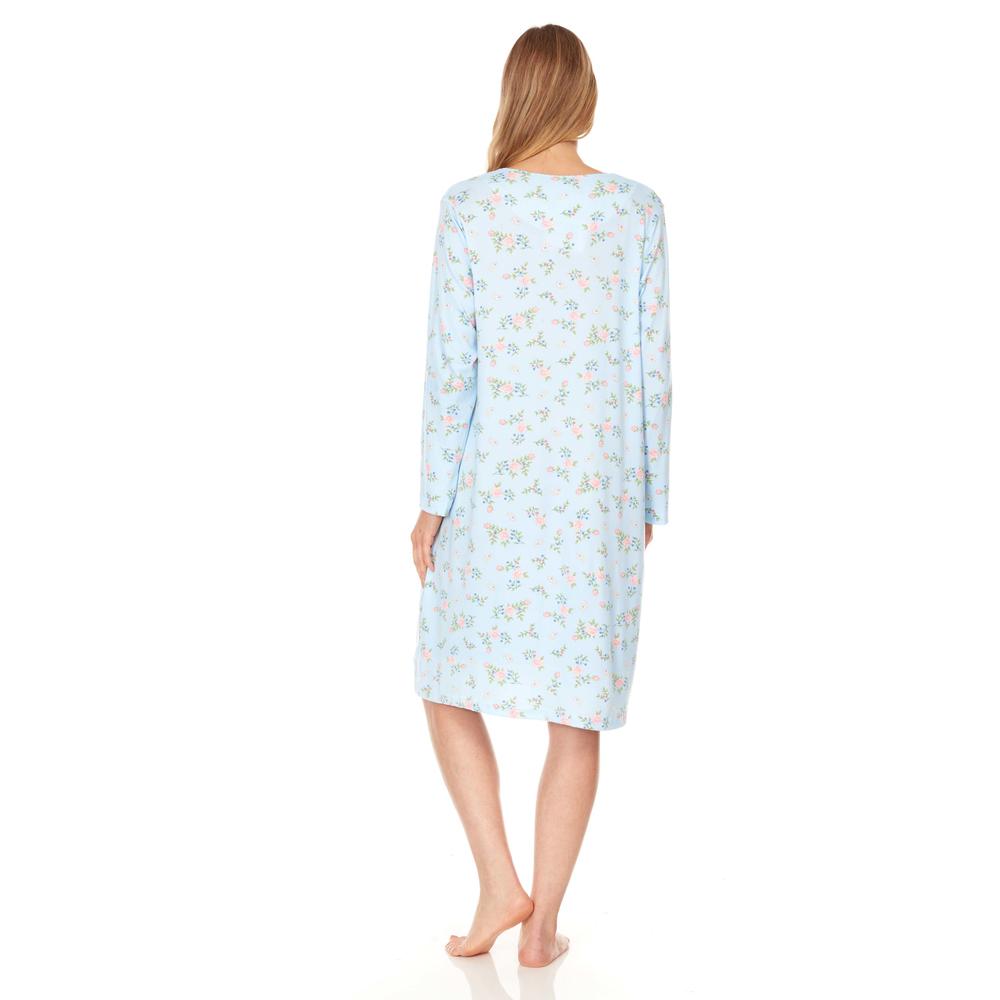 Lati Fashion 6011 Womens Nightgown Sleepwear Pajamas Woman Long Sleeve Sleep Dress Nightshirt