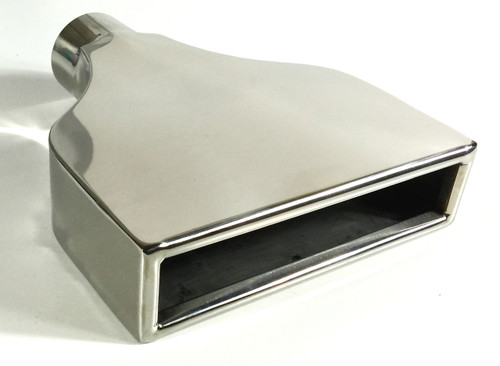 Wesdon Exhaust Tip 7.75 X 2.25" Outlet 10.00" Long 2.25" Inlet Rolled Rectangle W225775-225-CMSS Stainless Steel Wesdon Exhaust Tip