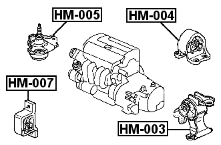 Febest 2005 Honda Element Engine Mount Hm 004 Oem 50810 Febest 2005 Honda Element Engine Mount Hm 004 Oem 50810