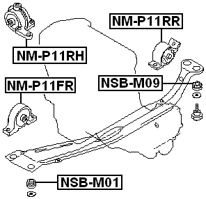 Front Engine Mount Febest Nm P11fr Oem 2f305 Front Engine Mount Febest Nm P11fr Oem 2f305