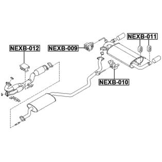 Exhaust Pipe Support Febest Nexb 010 Oem 20621 Ca000