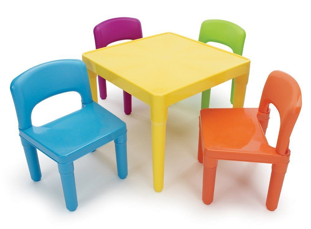Tot Tutors Kids' Table and 4-Chair Set, Plastic