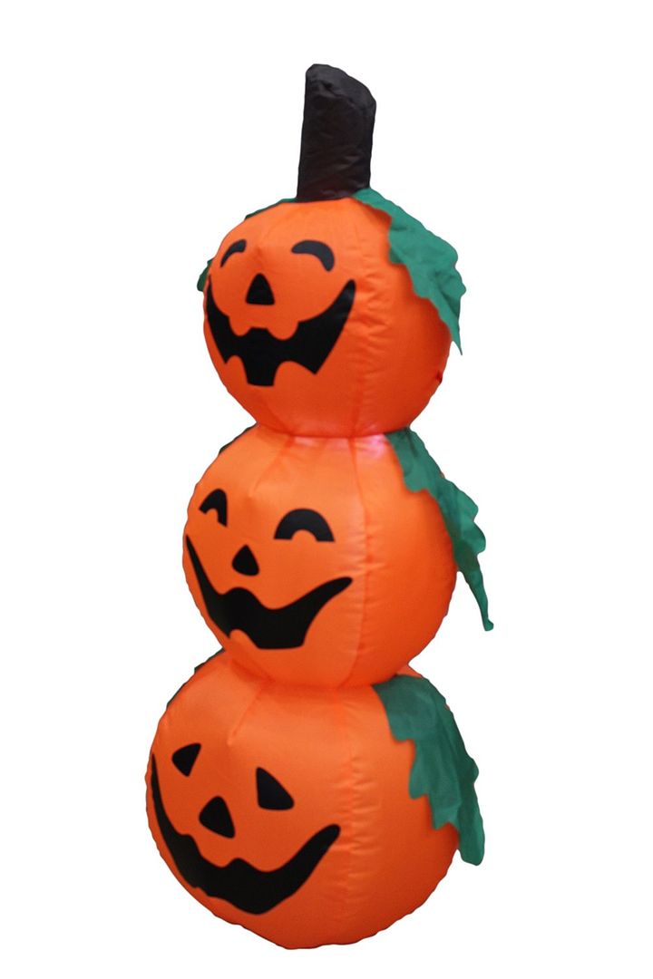 BZB Goods 4 Foot Halloween Inflatable 3 Jack-O-Lanterns Yard Art Decoration