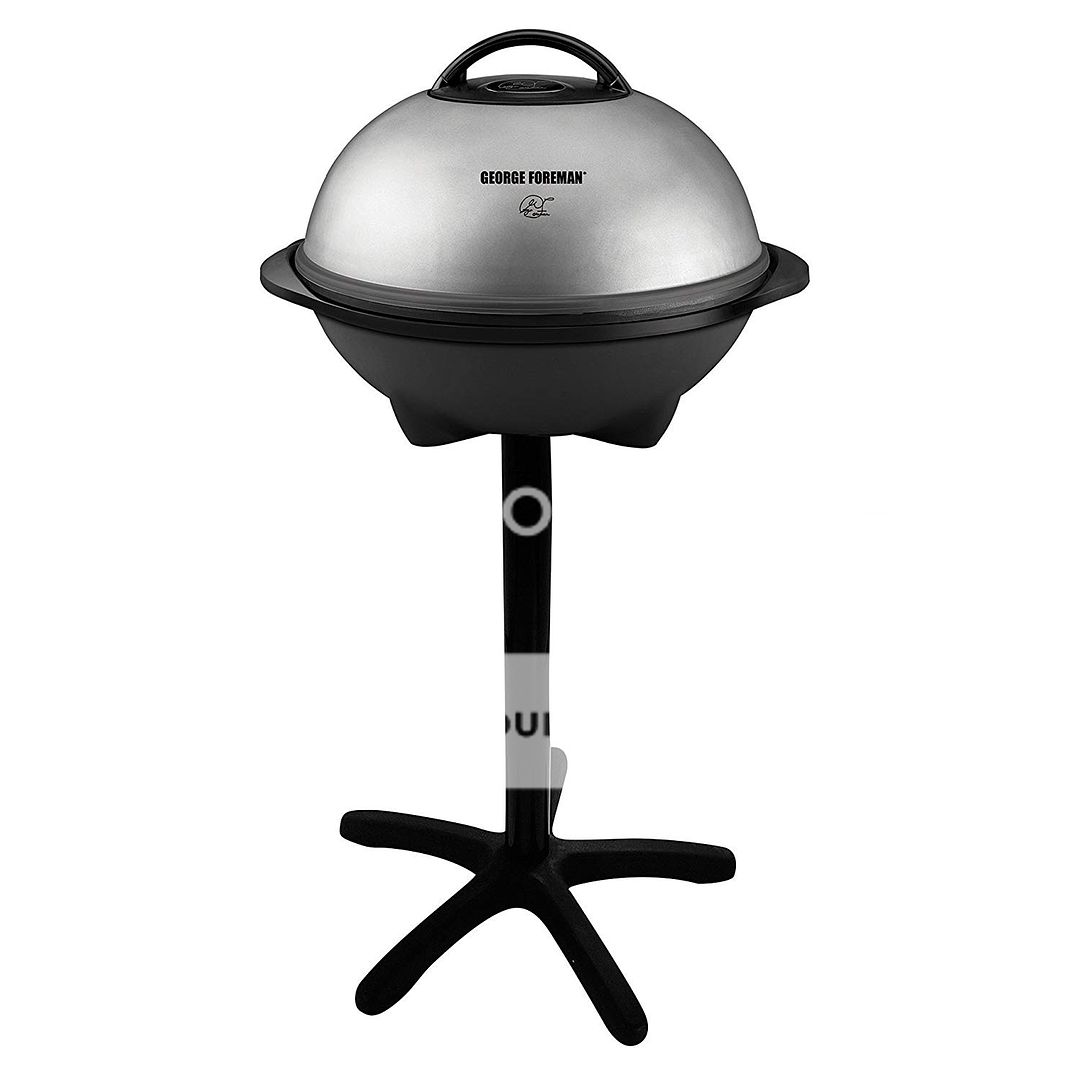 George Foreman 15-Serving Indoor/Outdoor Electric Grill, Silver, GGR50B