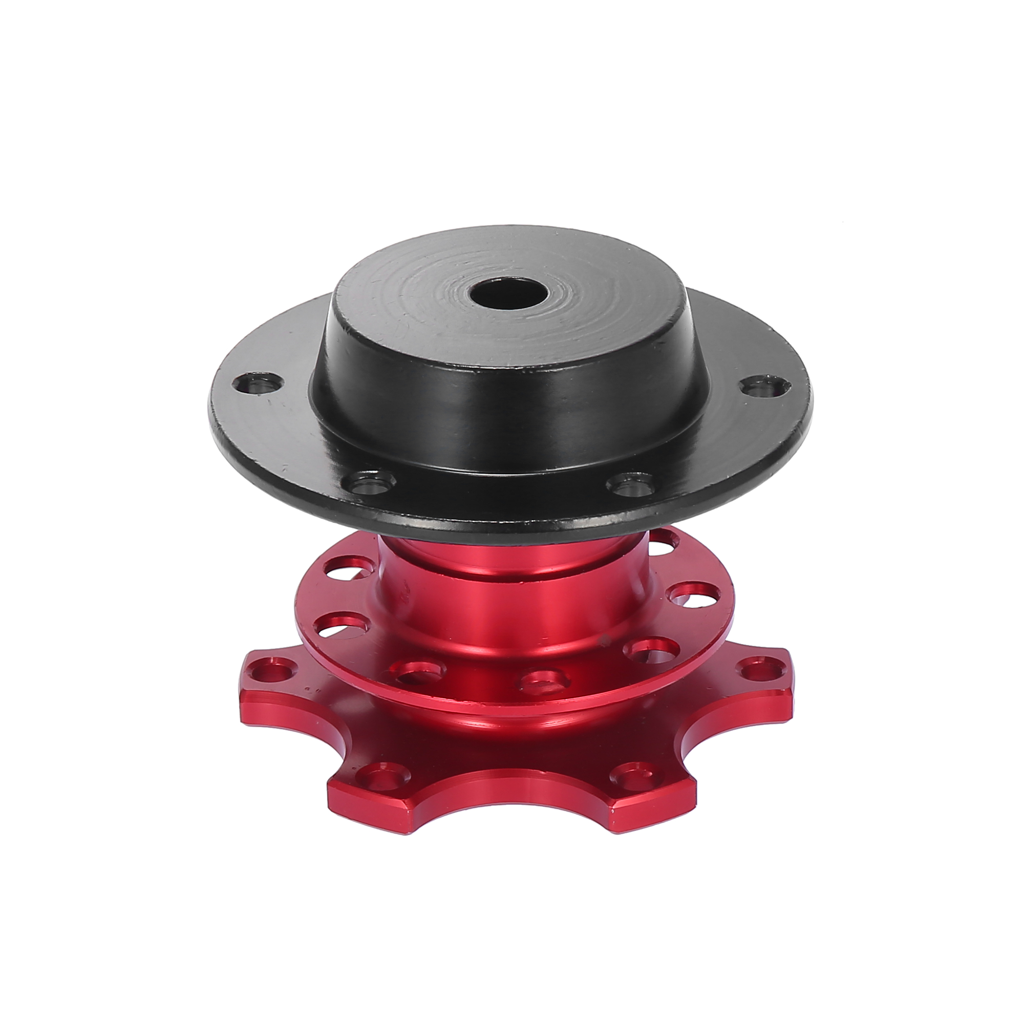 Unique Bargains Universal 6 Hole Car Steering Wheel Hub Adapter Quick Release Boss Kit Red