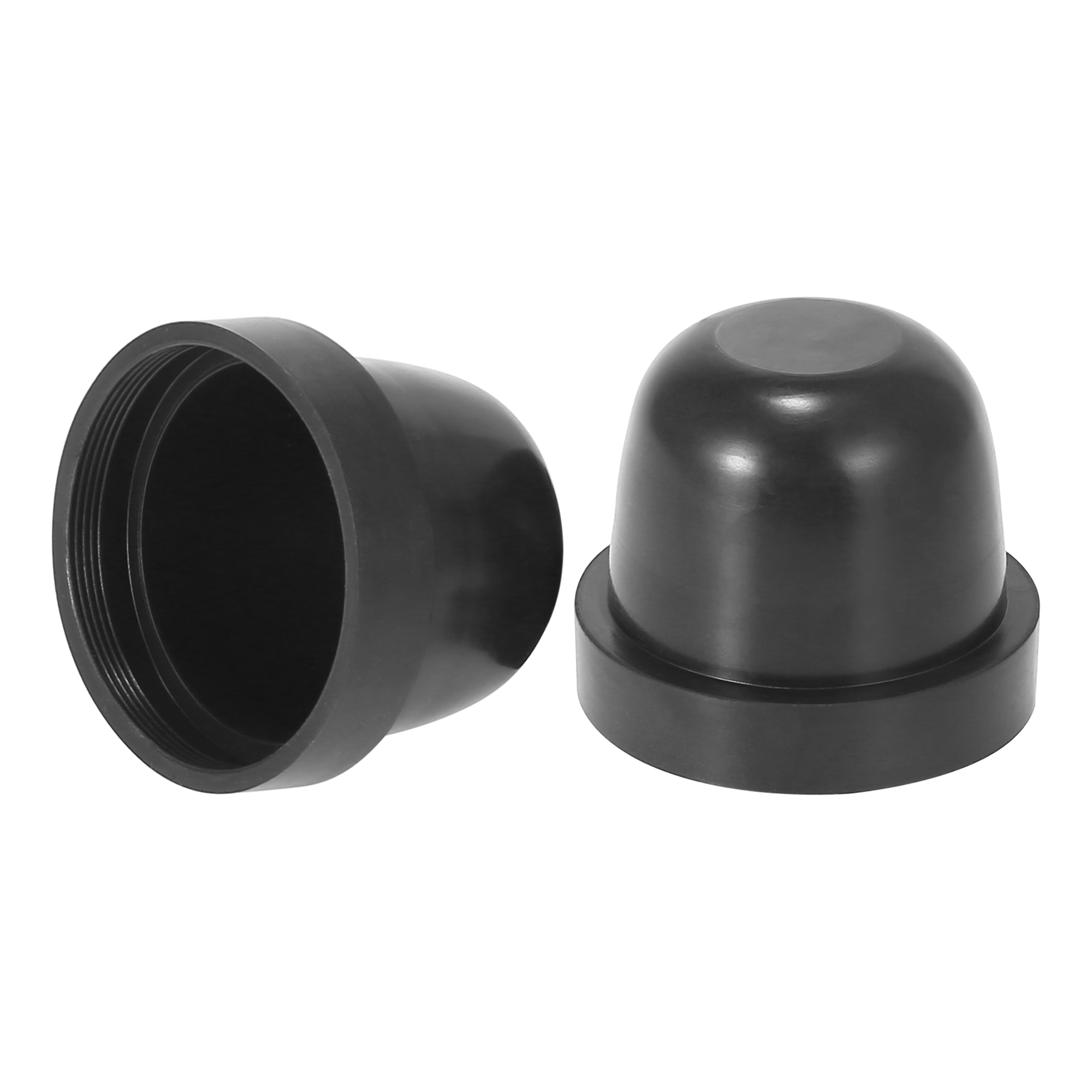 Unique Bargains 2pcs 60mm Car Rubber Housing Seal Caps Headlight Dust Cover Waterproof Caps