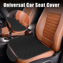 Unique Bargains Car Seat Covers Protector Front Seat Pad Mat Flax Cloth Black Universal