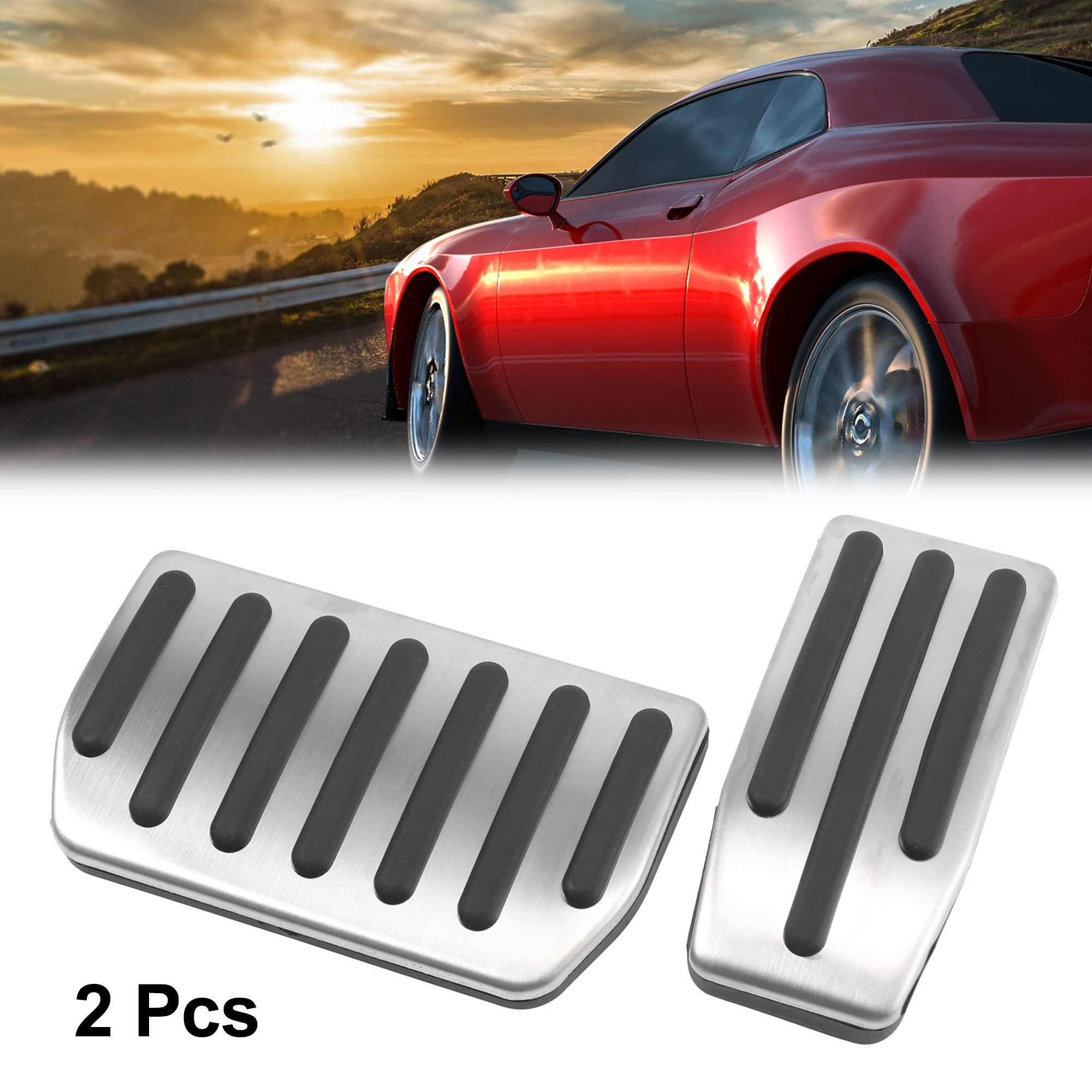 Unique Bargains 2 Pcs Car Anti-Slip Brake Gas Pedal Pad Covers for Tesla