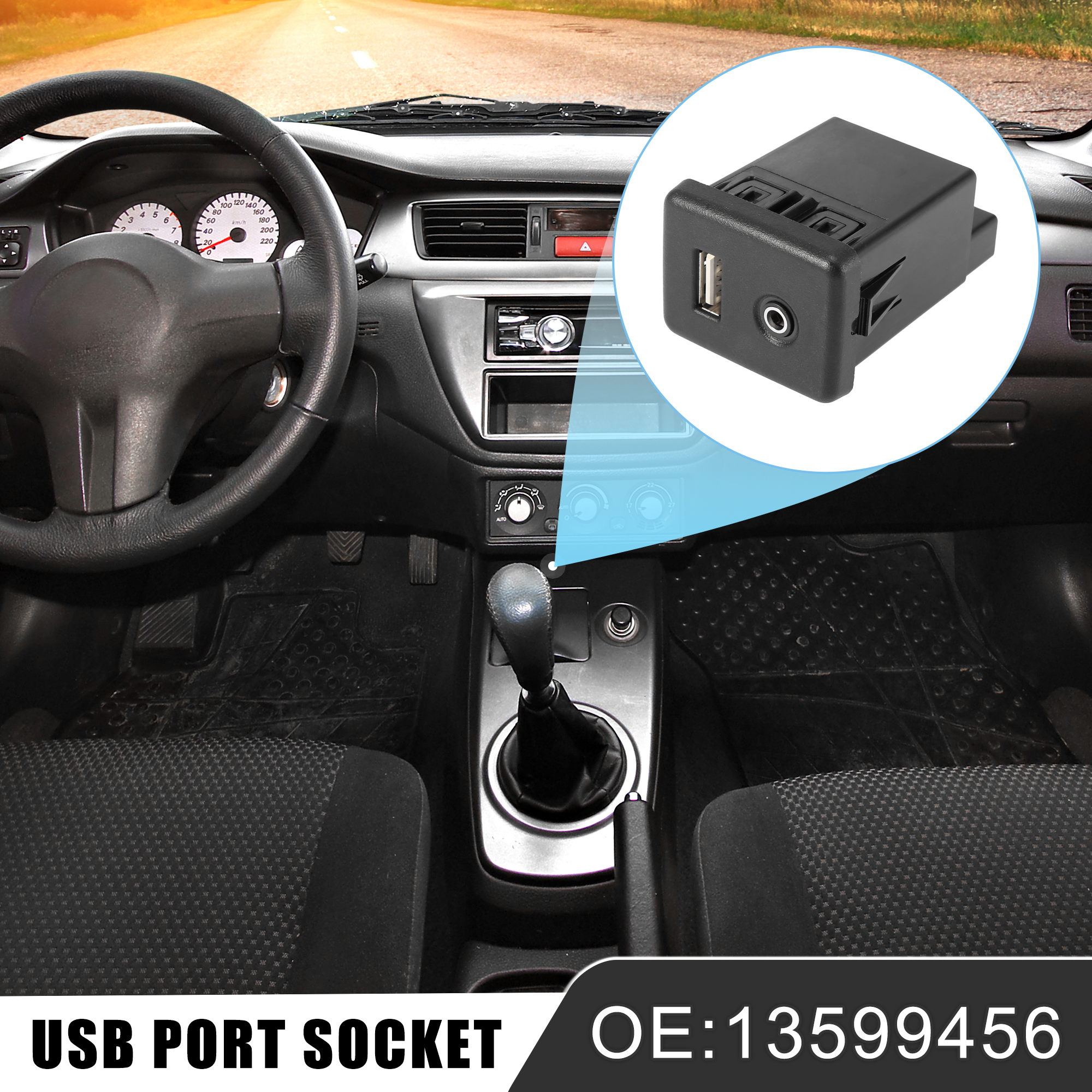 Unique Bargains 13599456 Car USB Auxiliary Plug Port Socket Aux USB Port for Chevrolet