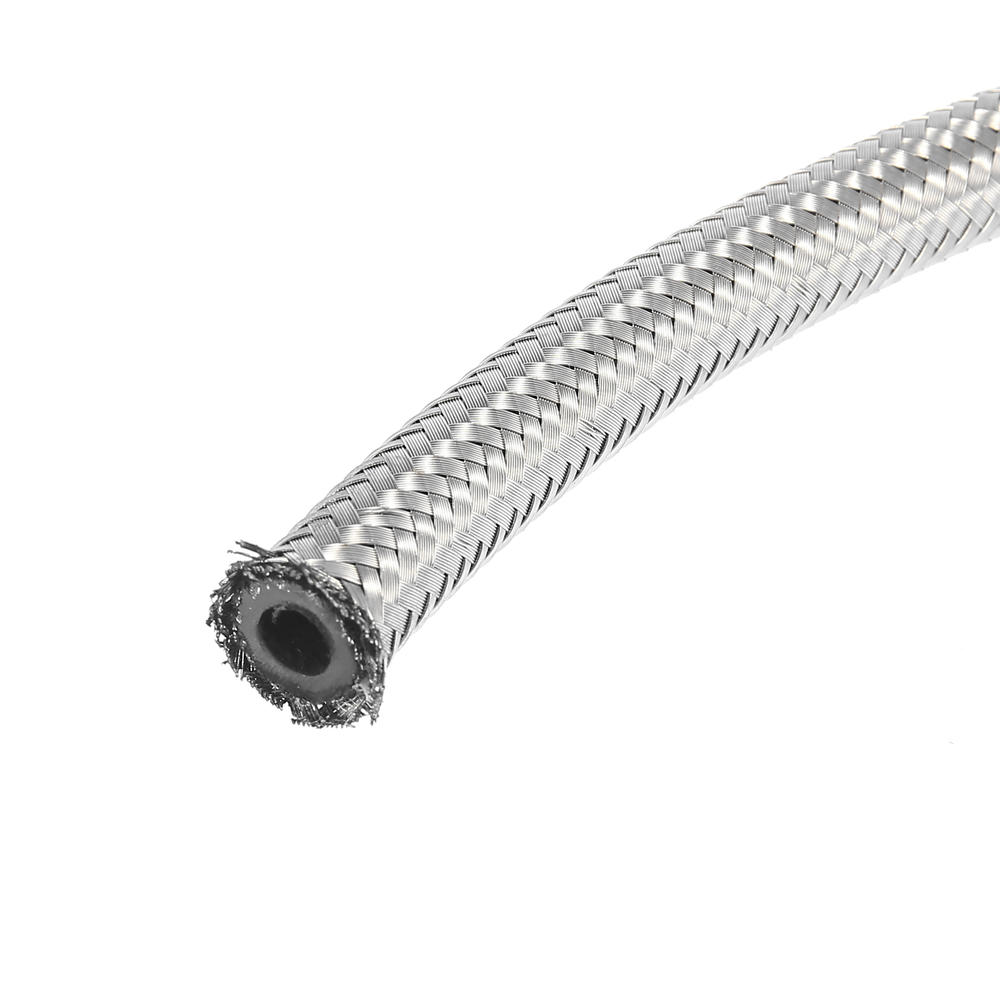 Unique Bargains 15 ft 12AN 3/4" Universal Braided Stainless Steel CPE Oil Fuel Gas Line Hose
