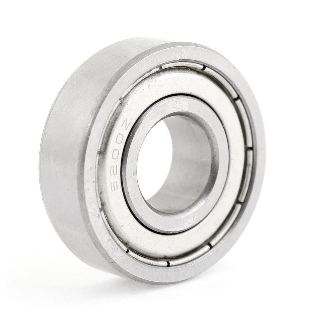 Unique Bargains Silver Tone 6200Z Metal Shielded Single Row 10x30x9mm Deep Groove Ball Bearing