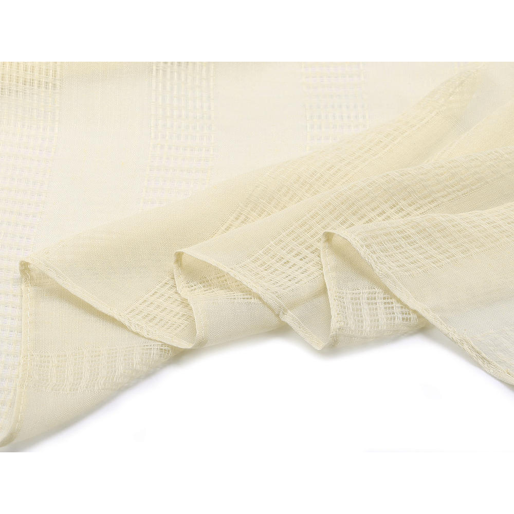 Unique Bargains Hollow Long Solid Color Wrap Cotton Linen Scarf Shawl For Women