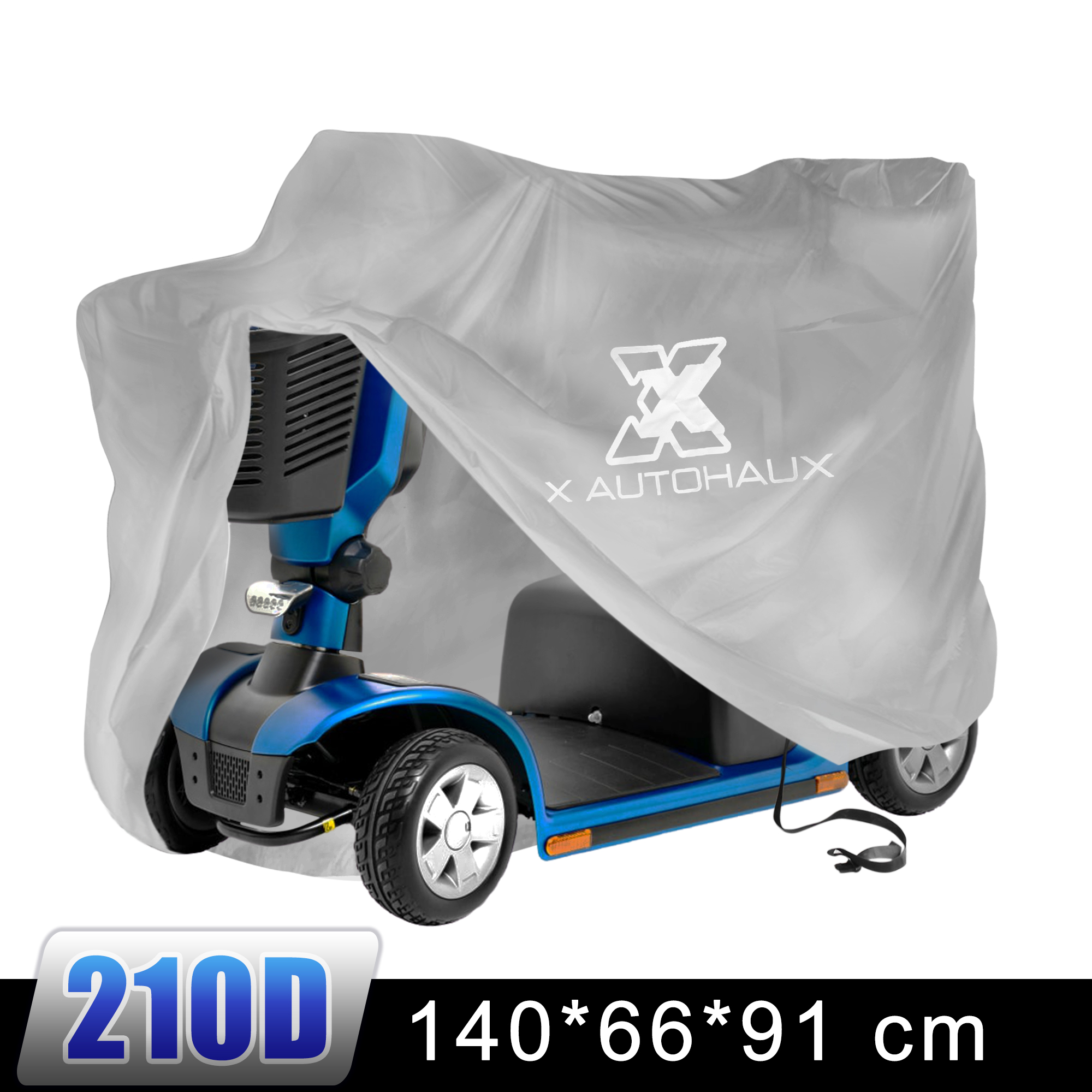 Unique Bargains 55"x26"x36" Motorbike Mobility Scooter Cover Waterproof Rain Protection Gray