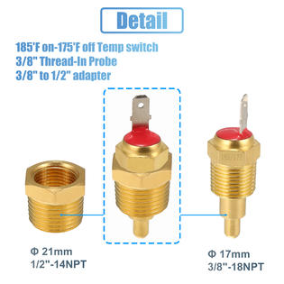 Dual Electric Cooling Fan Wiring Relay Kit 185 On 175 Off 40A - Foto 8