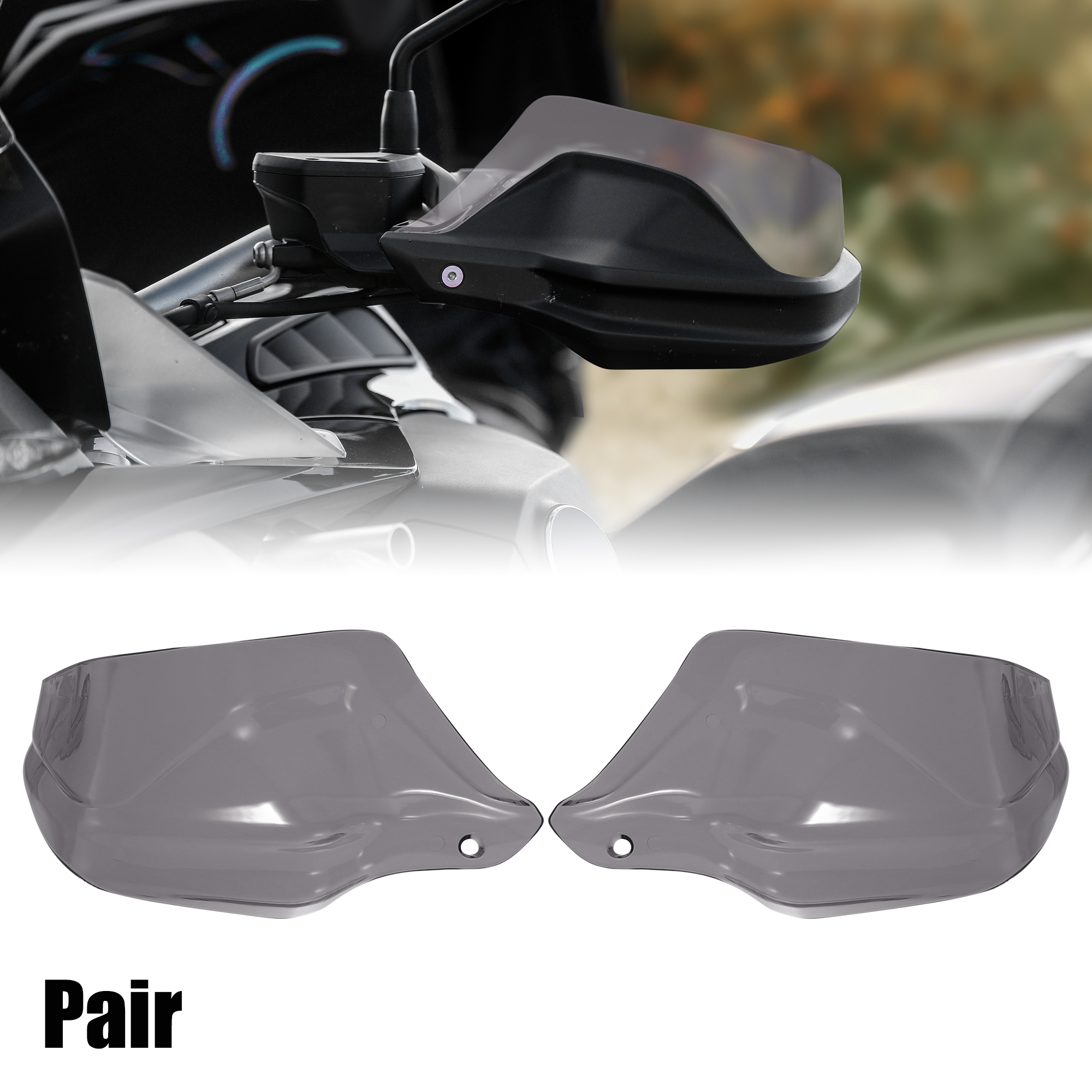 Unique Bargains Pair Handguard Protector for BMW R1250GS Windshield Guard Protector Smoked Color
