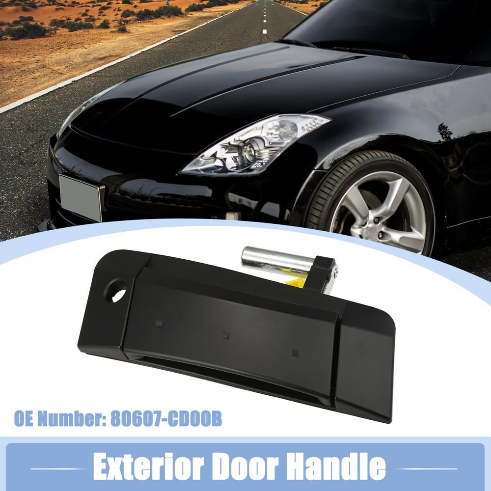 Unique Bargains Front Left Car Exterior Door Handle for Nissan 350Z 2003-2009 80607-CD00B Black