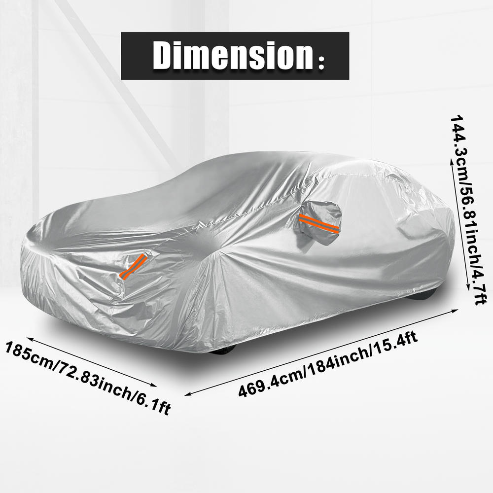Unique Bargains 190T Full Car Cover for Tesla Model 3 17-21 Waterproof Outdoor Anti Sun Shine