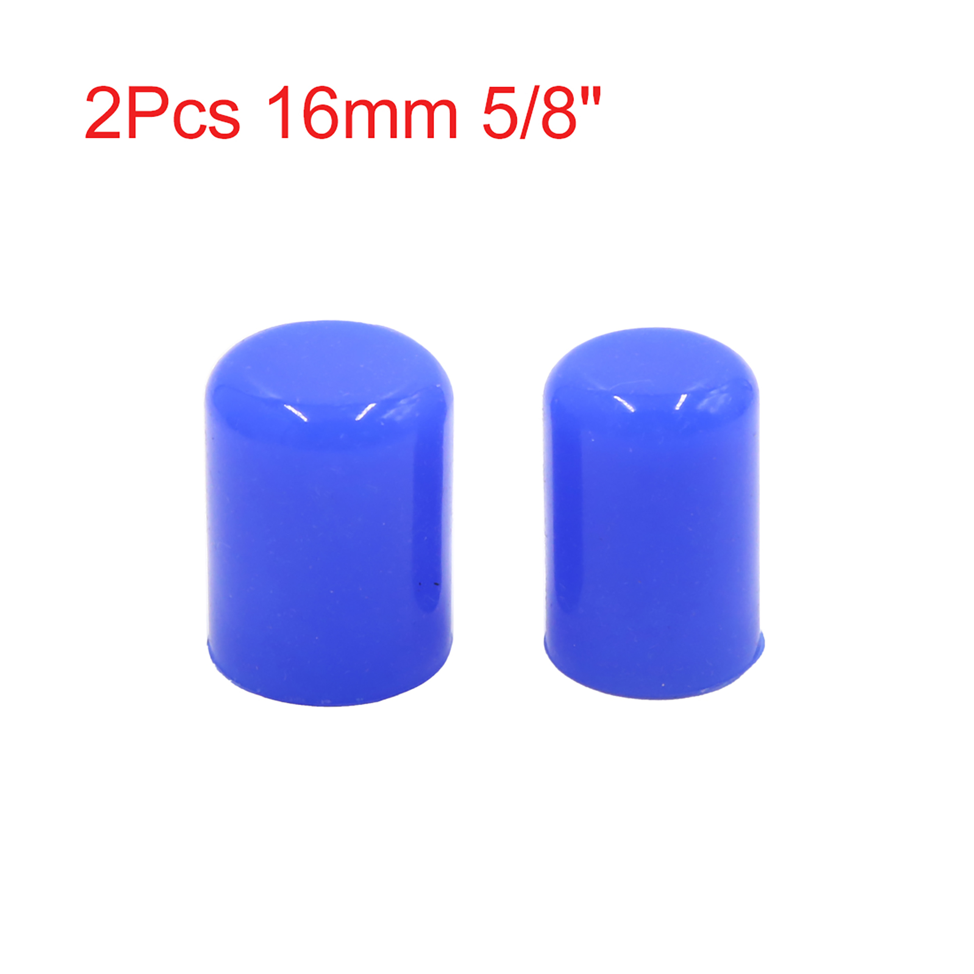 Unique Bargains 2Pcs 16mm 5/8" Silicone Blanking Cap Intake Vacuum Hose Tube End Bung Blue