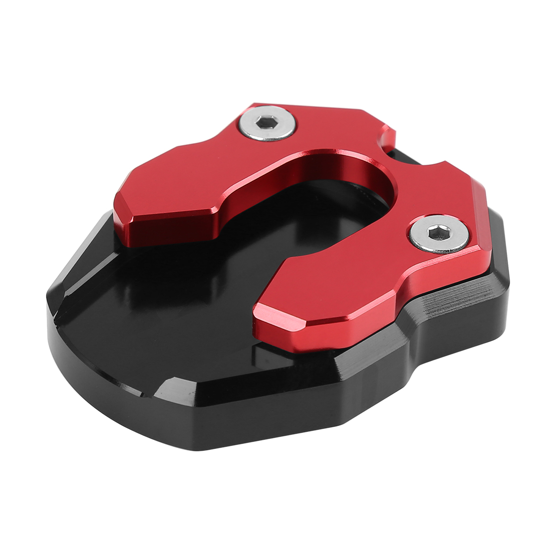 Unique Bargains Black Red Motorcycle Kickstand Pad Extension Plate Support Parking for YAMAHA NMAX