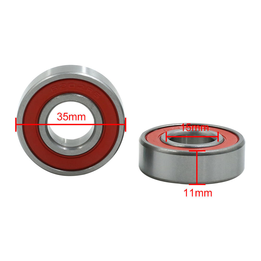 Unique Bargains 5pcs 6202RS 15mm x 35mm x 11mm Double Sealed Deep Groove Ball Bearing