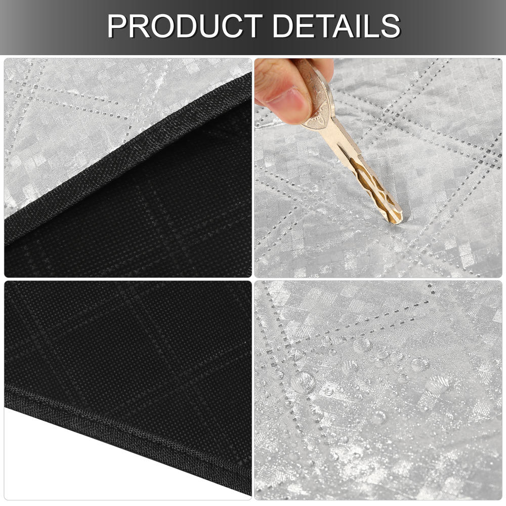 Unique Bargains Windshield Ice Snow Cover Universal Waterproof Windproof 4 Layer Protective Windshield Mirror Cover for Cars SUVs