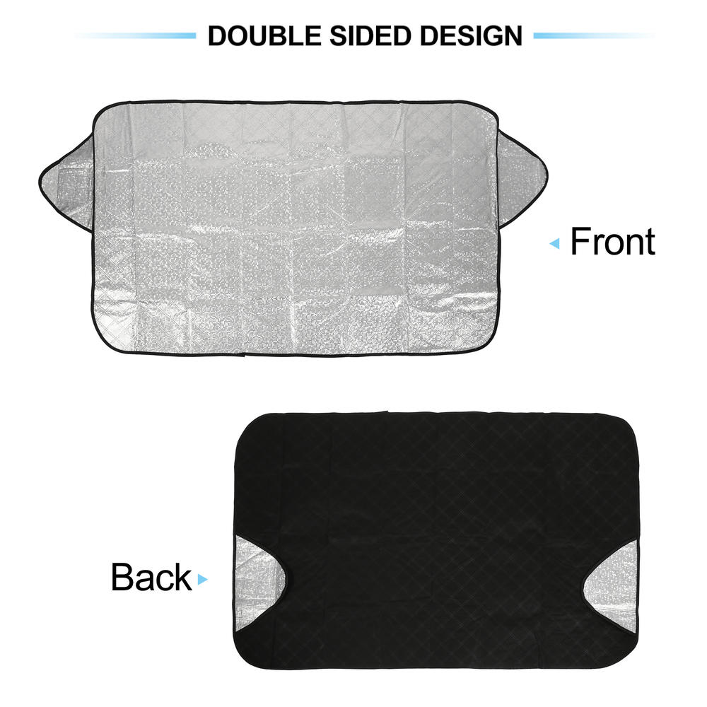 Unique Bargains Windshield Ice Snow Cover Universal Waterproof Windproof 4 Layer Protective Windshield Mirror Cover for Cars SUVs