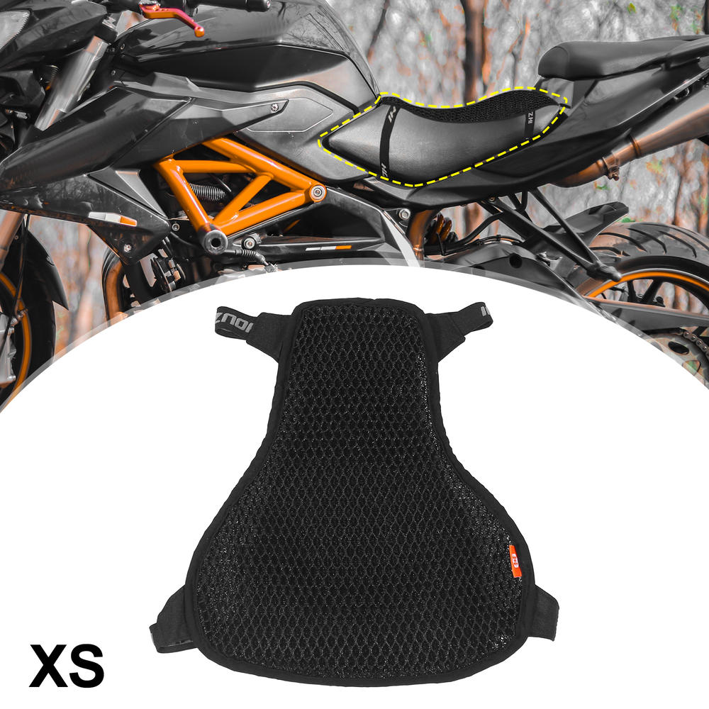 Unique Bargains 39x32.5cm Size XS Motorcycle Seat Cover Breathable Double Layer Motorbike Scooter Seat Cushion Pad 3D Mesh Protector Black