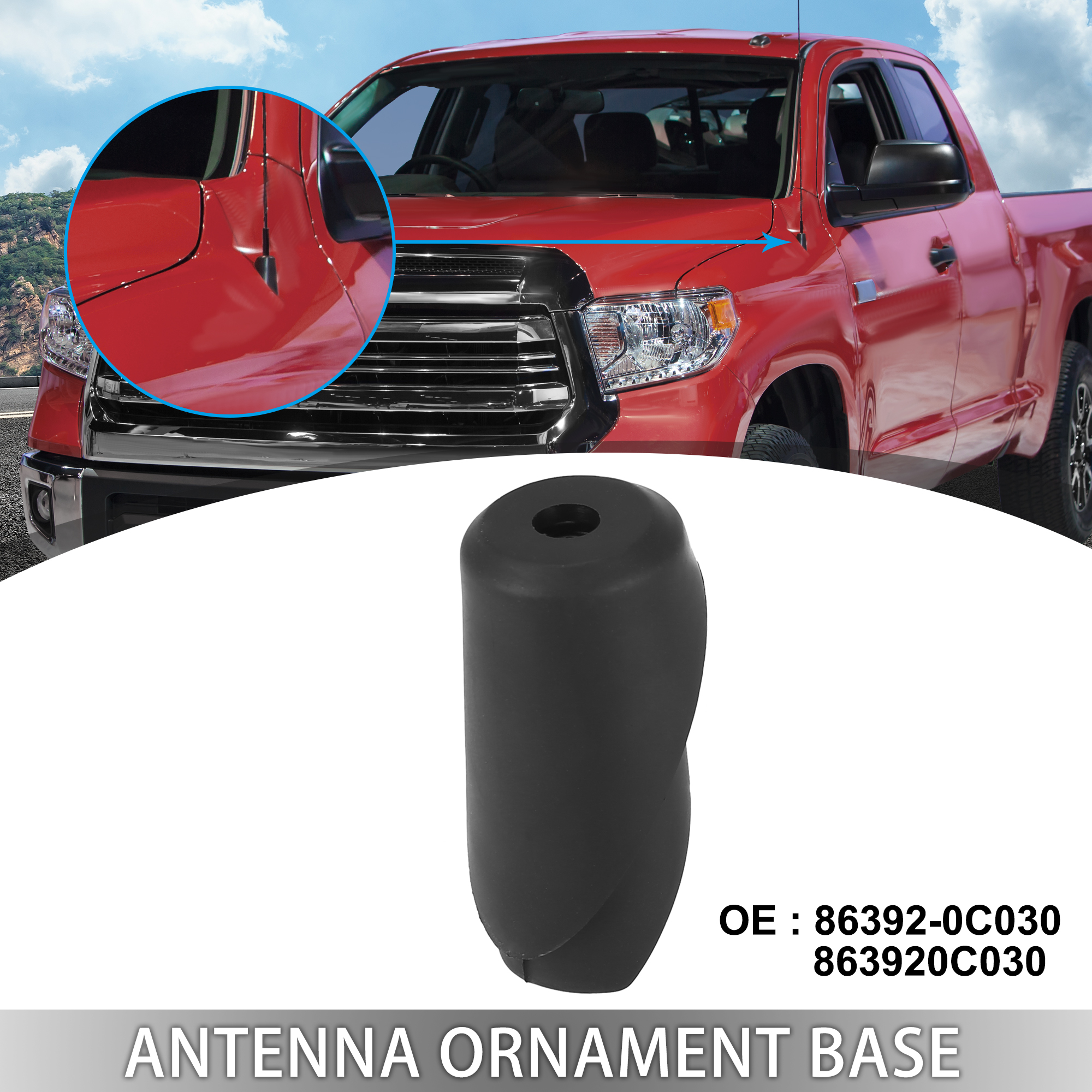 Unique Bargains Antenna Grommet Antenna Ornament Base 86392-0C030 863920C030 for Toyota Tundra 2014-2020