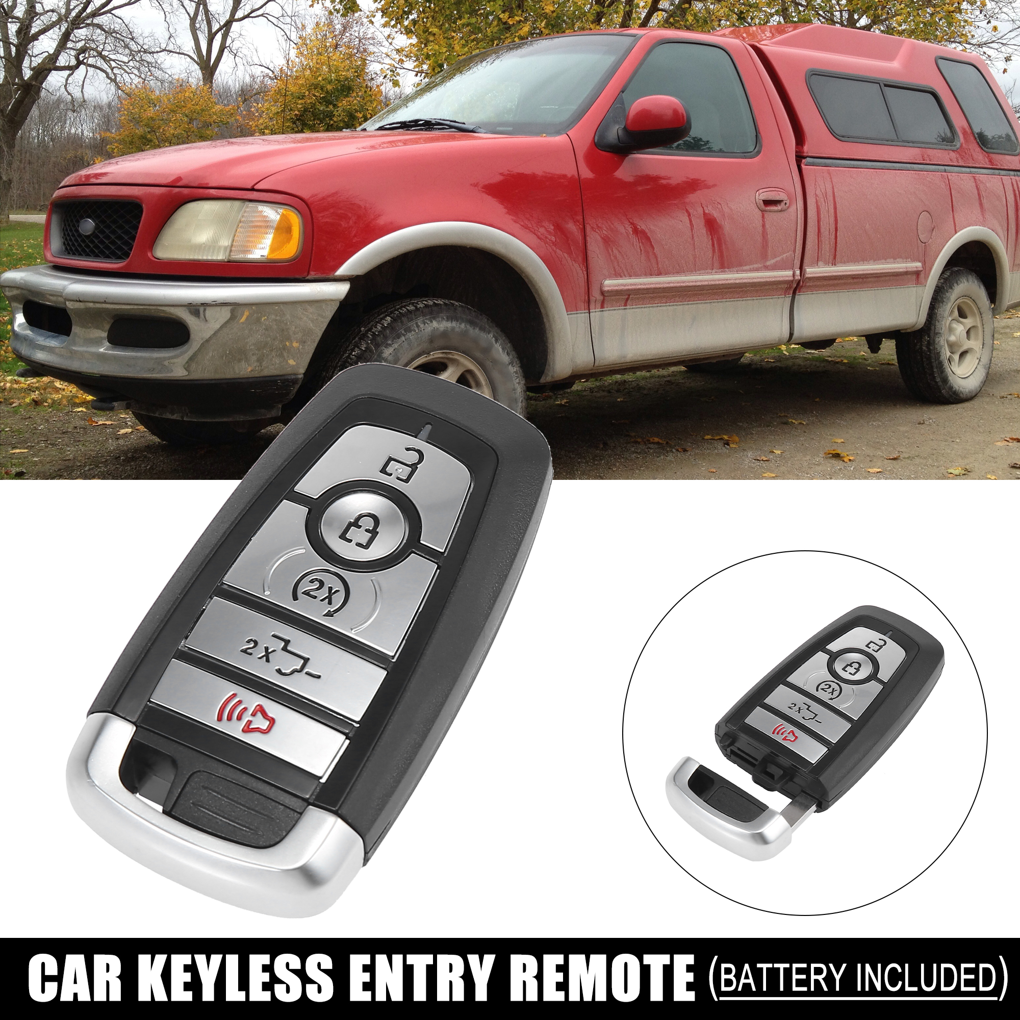Unique Bargains Replacement Keyless Entry Remote Car Key Fob 902MHz M3N-A2C93142600 for Ford F-150 F-250 F-350 F-450 F-550 164-R8166
