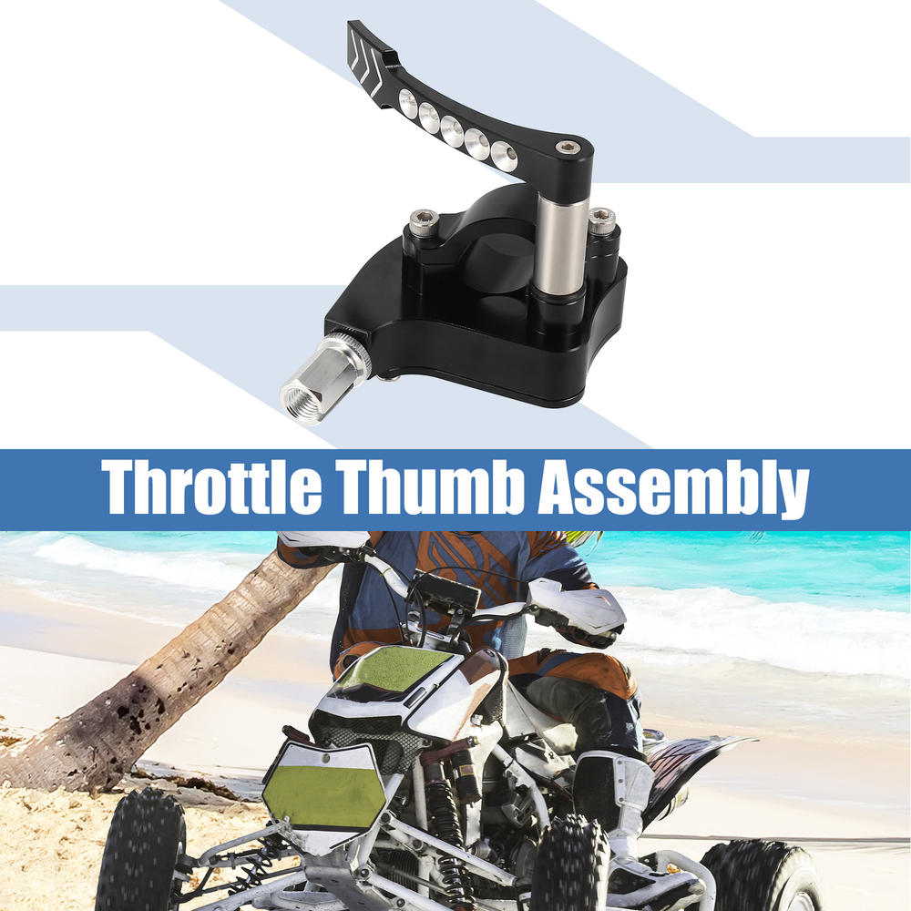 Unique Bargains 7/8 Inches Black Thumb Lever Control Throttle Assembly for Yamaha Banshee 350 Blaster 200 YFZ450 Warrior 350