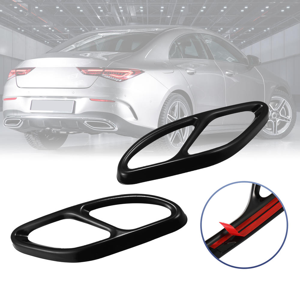 Unique Bargains 1Pair Car Exhaust Tail Pipe Mufflers Cover for Mercedes Benz GLC C E Class W205
