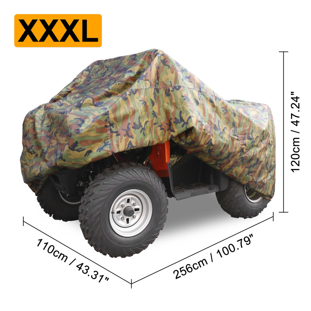 Unique Bargains Camouflage Color XXXL Size ATV Cover Waterproof Sun Resistant 256x110x120cm