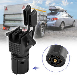 Unique Bargains 2 in 1 Trailer Plug 7 Pin to 4 and 5 Round Trailer Adapter 7 Way to 4 5 Way