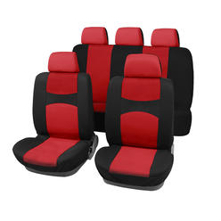 Unique Bargains Universal Fit Full Set Car Seat Cover Kit Seat Protector Pad for SUV Black Red