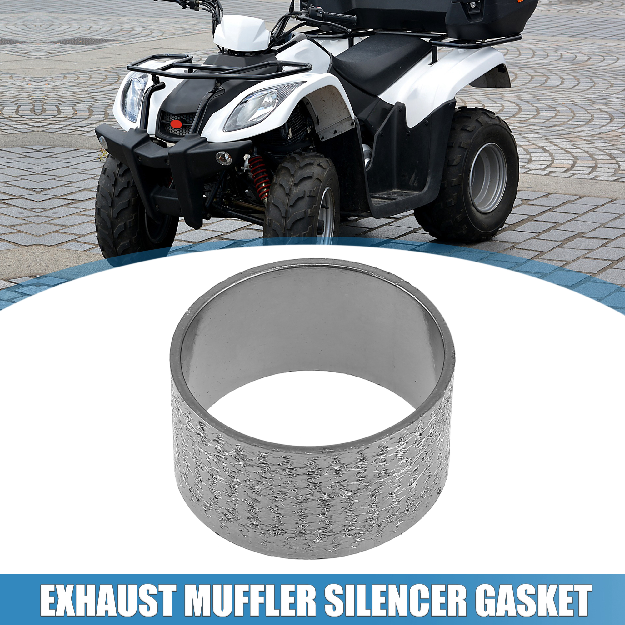 Unique Bargains ATV Exhaust Muffler Silencer Pipe Gasket for Yamaha Rhino 660 2004-2007